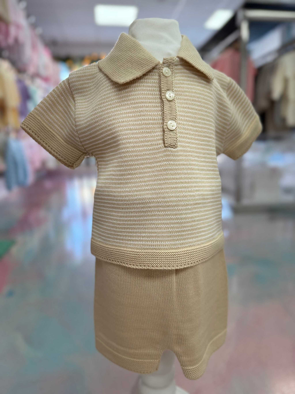 Stanley knitted neutral two piece