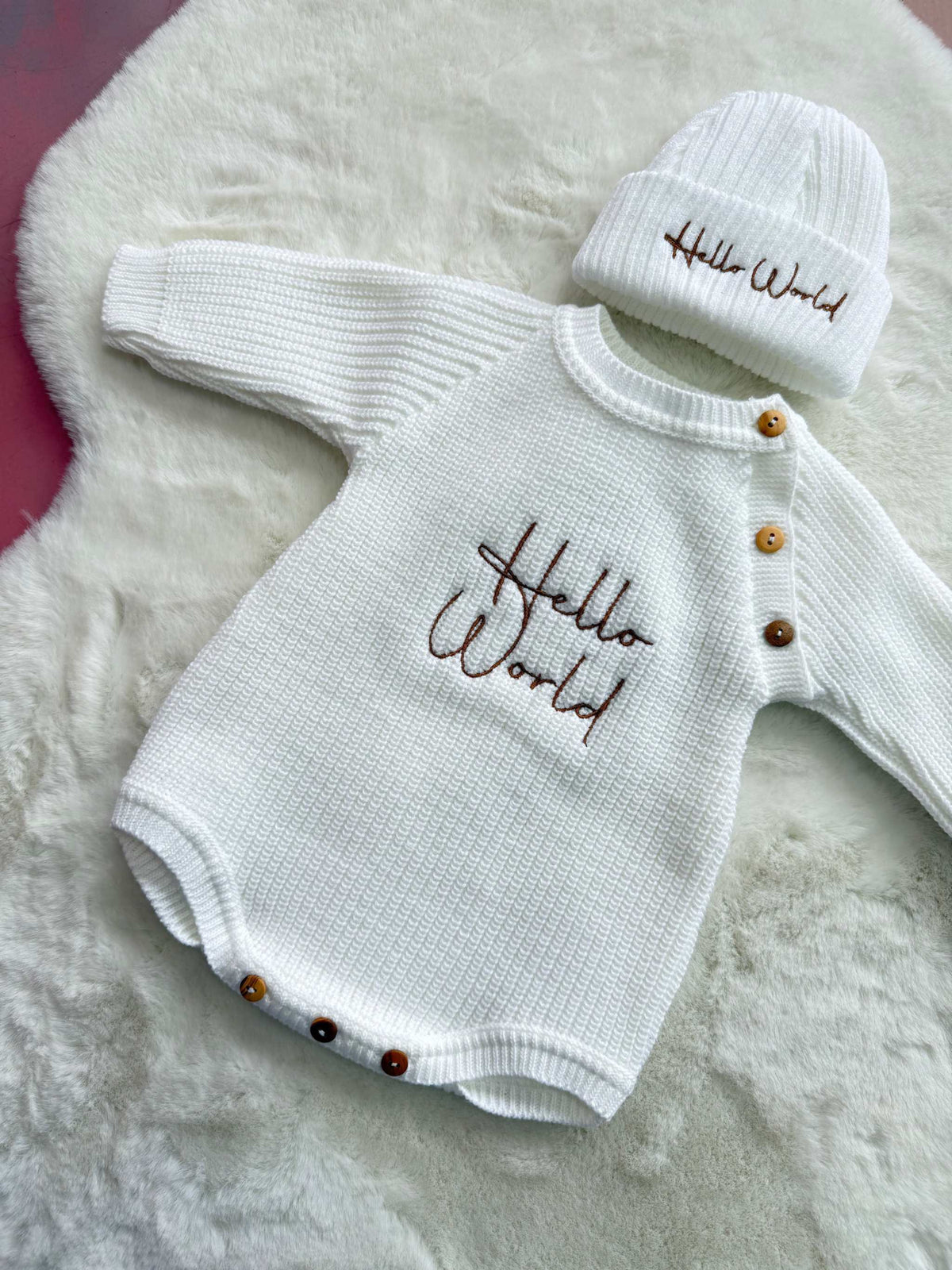 HELLO WORLD knitted unisex set
