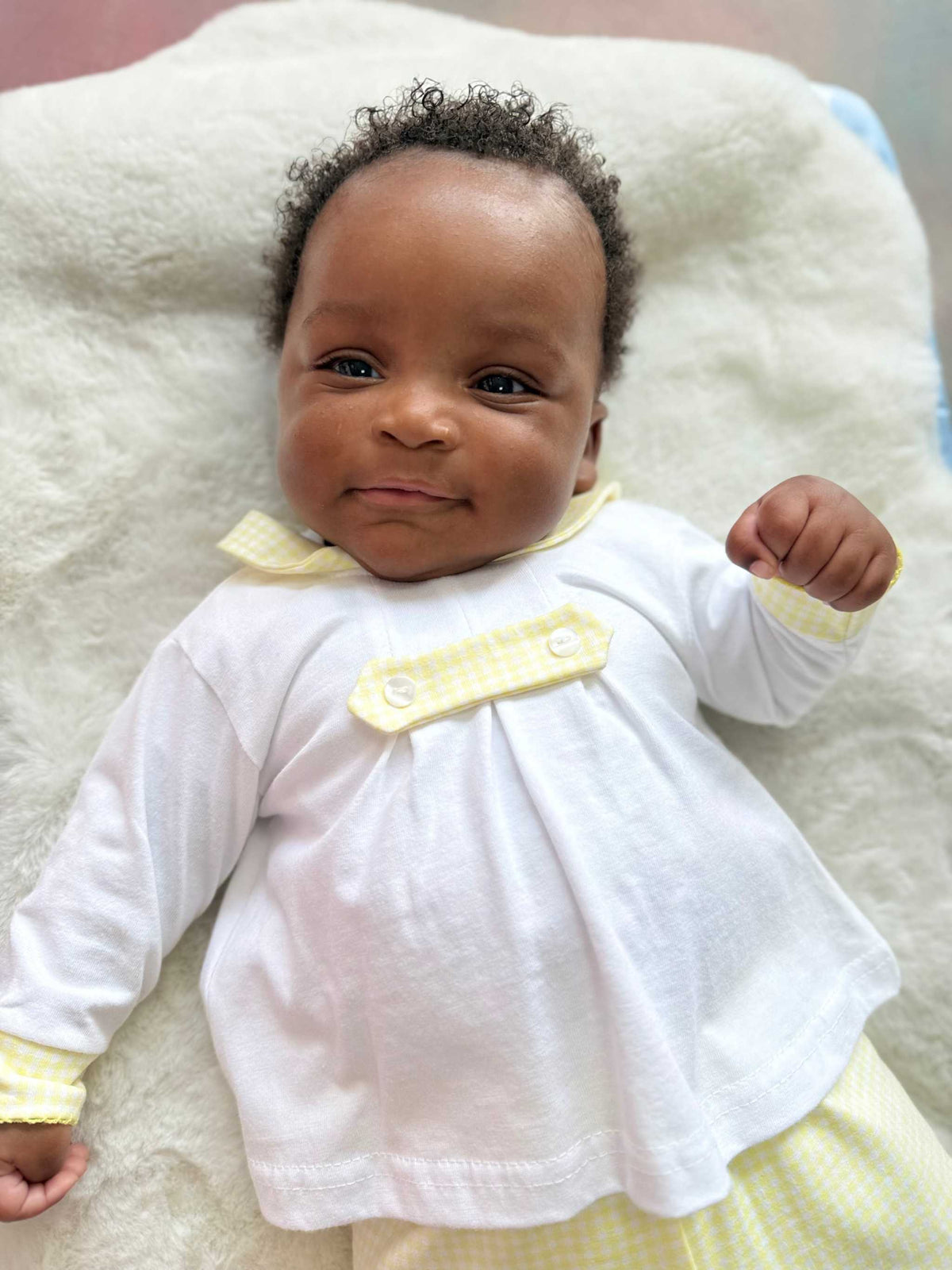 Oscar lemon gingham unisex set