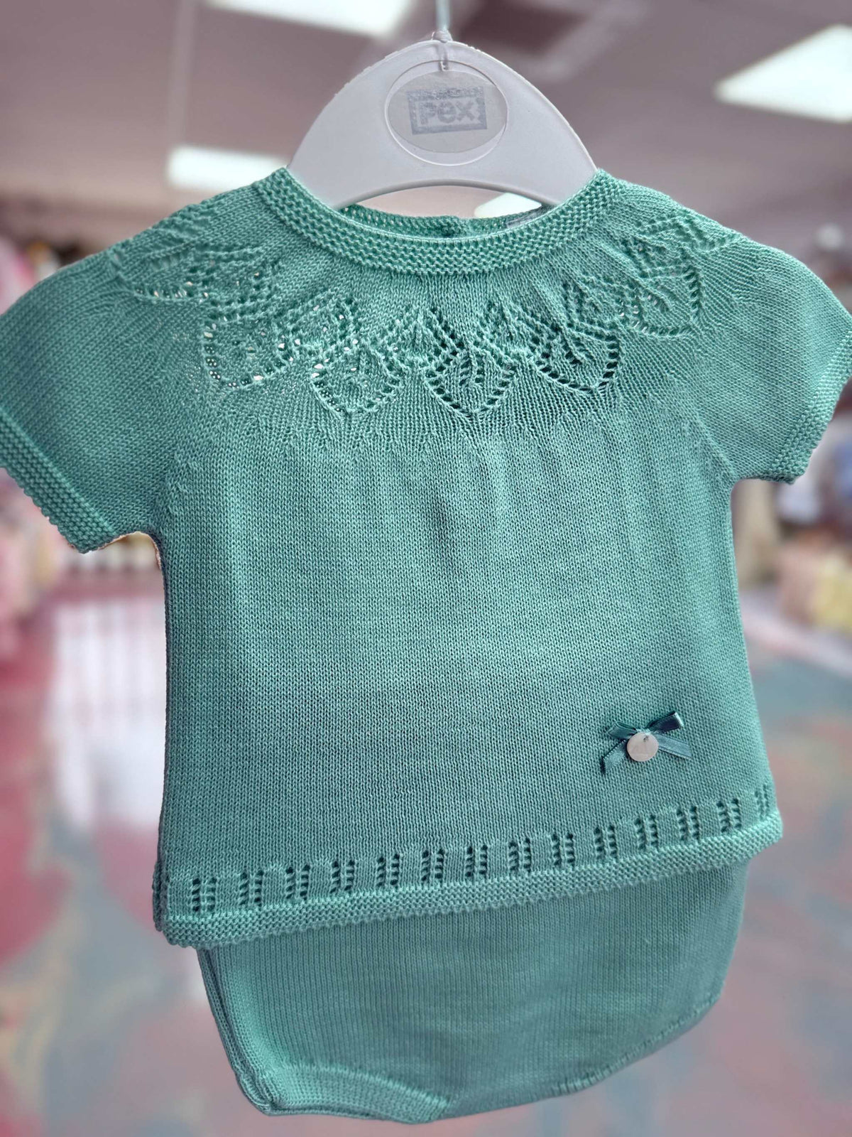 Cassie knitted set in sage