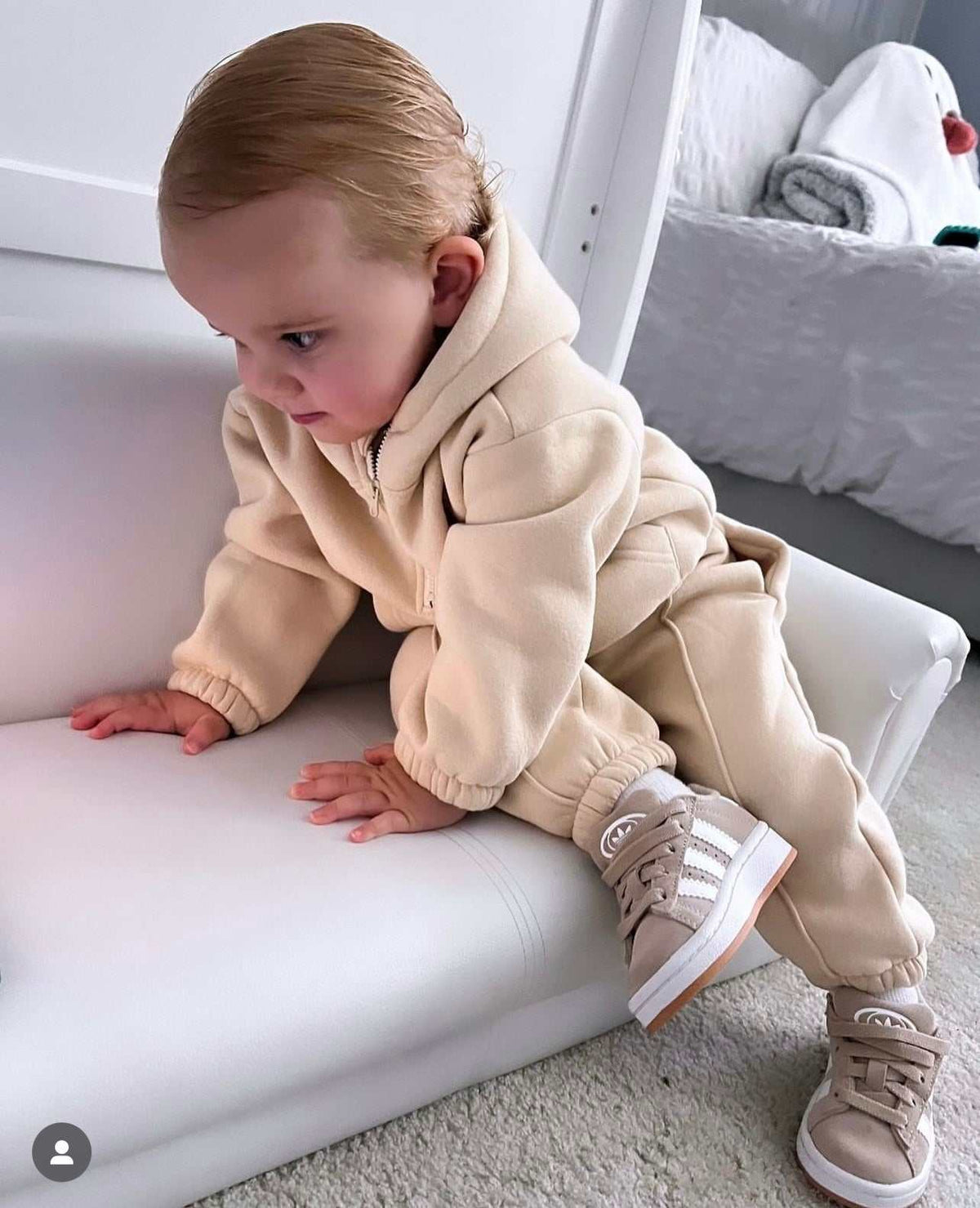 Cream fleece tracksuit