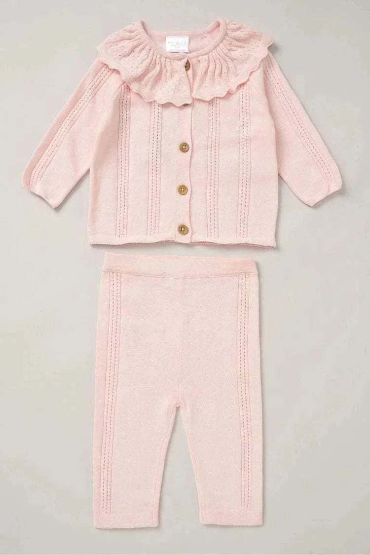 Rock-A-Bye Baby 100% Cotton Knit Cardigan with Sherpa Lining