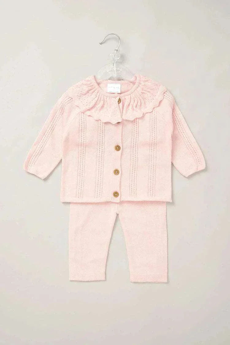 Rock-A-Bye Baby 100% Cotton Knit Cardigan with Sherpa Lining