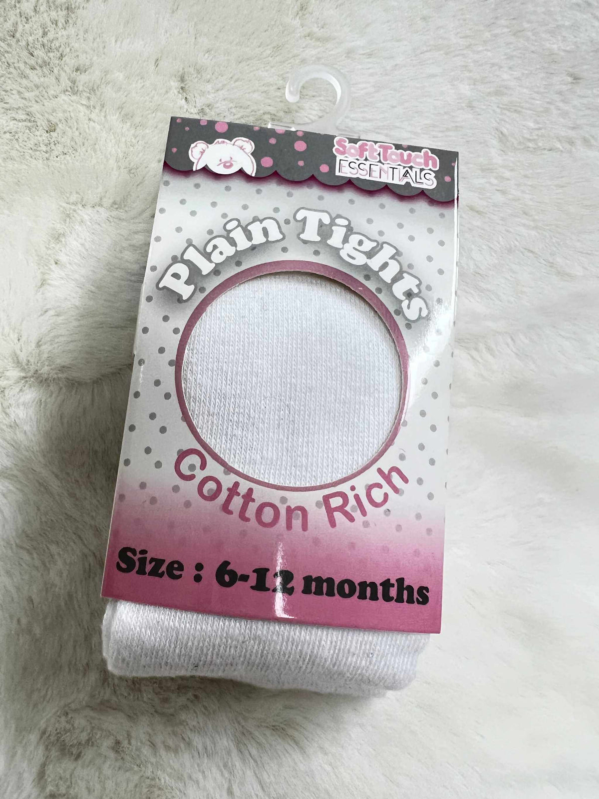 White cotton rich tights