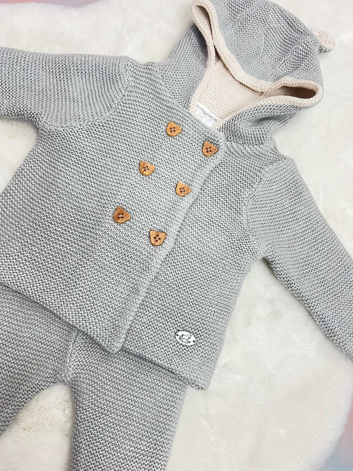 Rock A Bye Baby grey knitted set