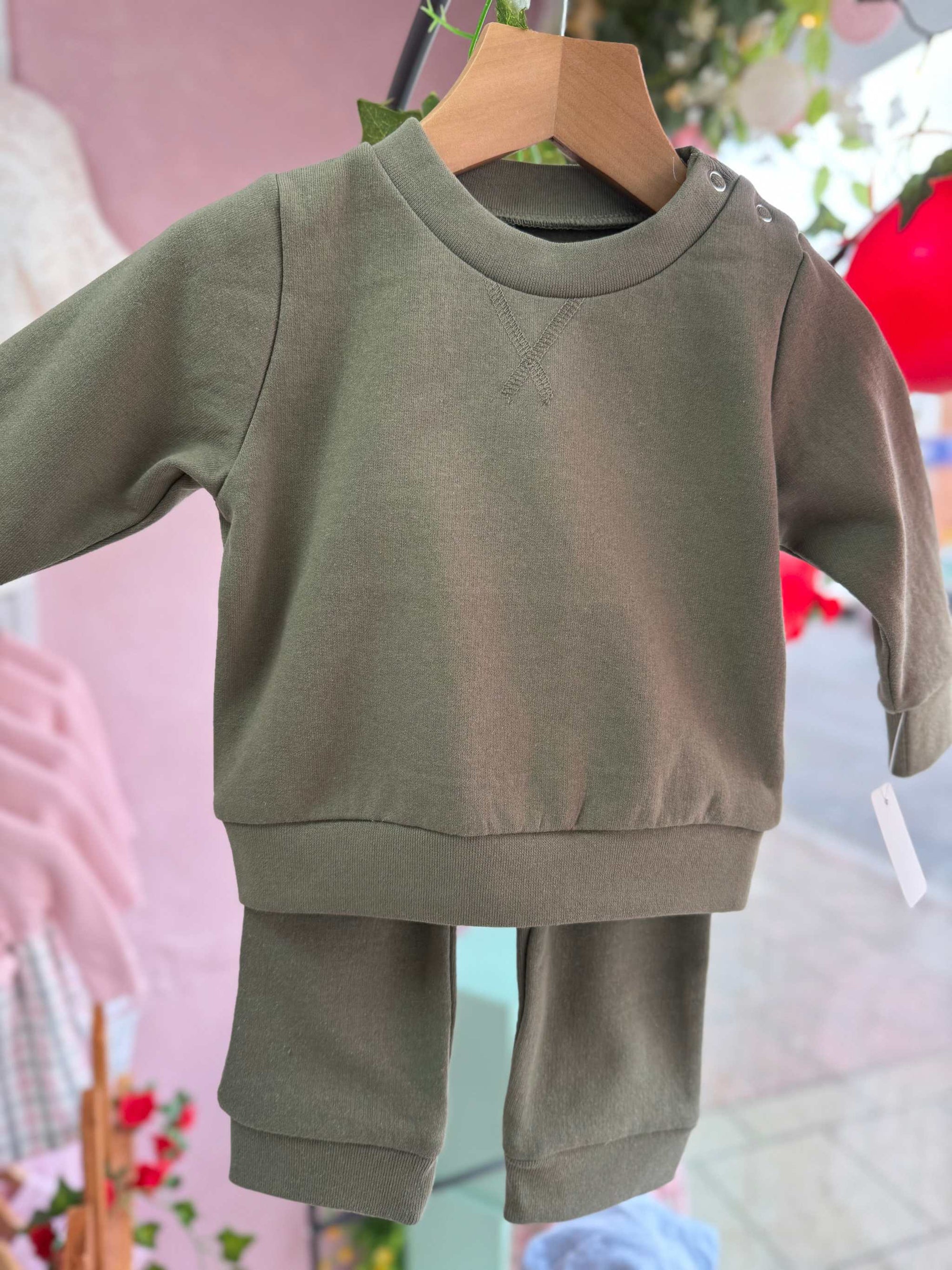 Boys khaki tracksuit